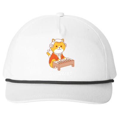 Meowzart Cat Pun Classical Music Piano Funny Snapback Five-Panel Rope Hat