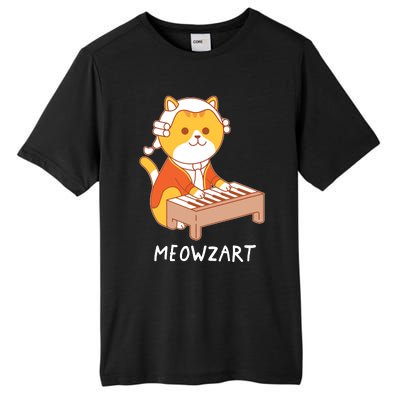 Meowzart Cat Pun Classical Music Piano Funny Tall Fusion ChromaSoft Performance T-Shirt