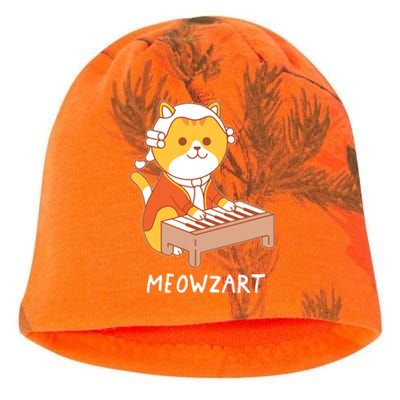 Meowzart Cat Pun Classical Music Piano Funny Kati - Camo Knit Beanie