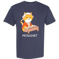 Meowzart Cat Pun Classical Music Piano Funny Garment-Dyed Heavyweight T-Shirt