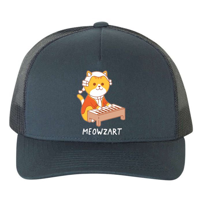 Meowzart Cat Pun Classical Music Piano Funny Yupoong Adult 5-Panel Trucker Hat