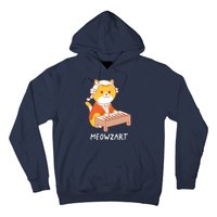 Meowzart Cat Pun Classical Music Piano Funny Hoodie