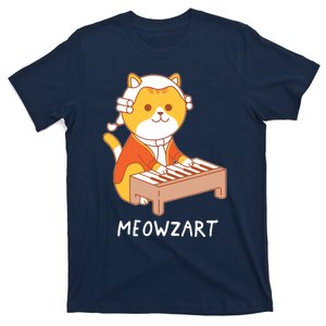 Meowzart Cat Pun Classical Music Piano Funny T-Shirt