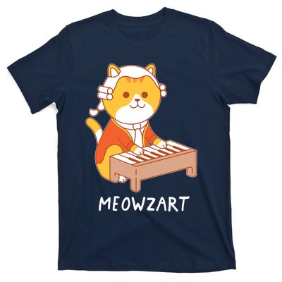 Meowzart Cat Pun Classical Music Piano Funny T-Shirt