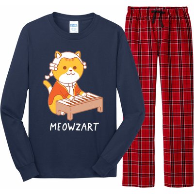 Meowzart Cat Pun Classical Music Piano Funny Long Sleeve Pajama Set