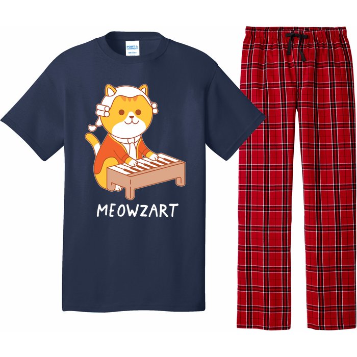 Meowzart Cat Pun Classical Music Piano Funny Pajama Set