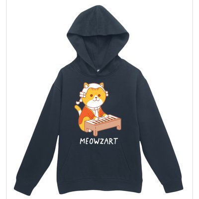 Meowzart Cat Pun Classical Music Piano Funny Urban Pullover Hoodie