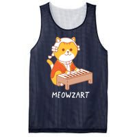 Meowzart Cat Pun Classical Music Piano Funny Mesh Reversible Basketball Jersey Tank