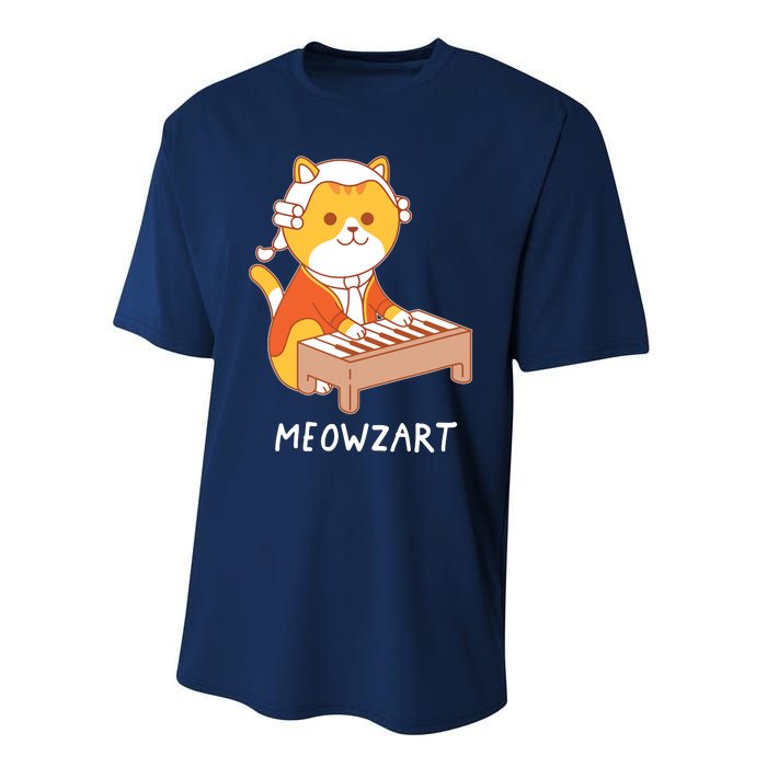 Meowzart Cat Pun Classical Music Piano Funny Performance Sprint T-Shirt