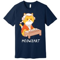 Meowzart Cat Pun Classical Music Piano Funny Premium T-Shirt