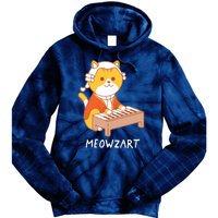 Meowzart Cat Pun Classical Music Piano Funny Tie Dye Hoodie