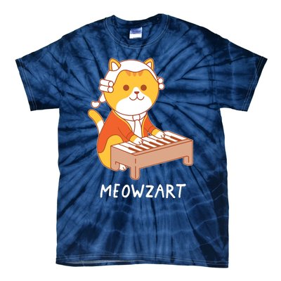 Meowzart Cat Pun Classical Music Piano Funny Tie-Dye T-Shirt