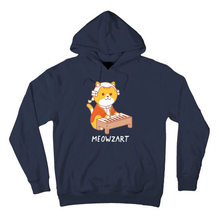 Meowzart Cat Pun Classical Music Piano Funny Tall Hoodie