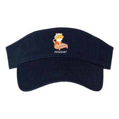 Meowzart Cat Pun Classical Music Piano Funny Valucap Bio-Washed Visor