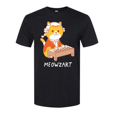 Meowzart Cat Pun Classical Music Piano Funny Softstyle CVC T-Shirt