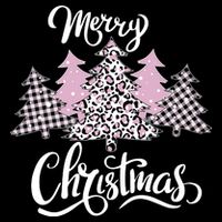 Merry Christmas Pretty And Pink Drawstring Bag