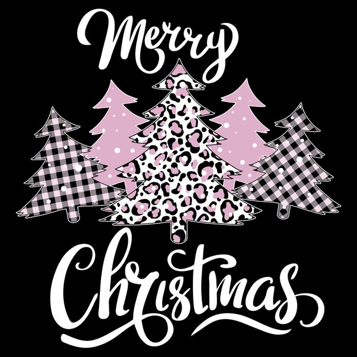 Merry Christmas Pretty And Pink Drawstring Bag