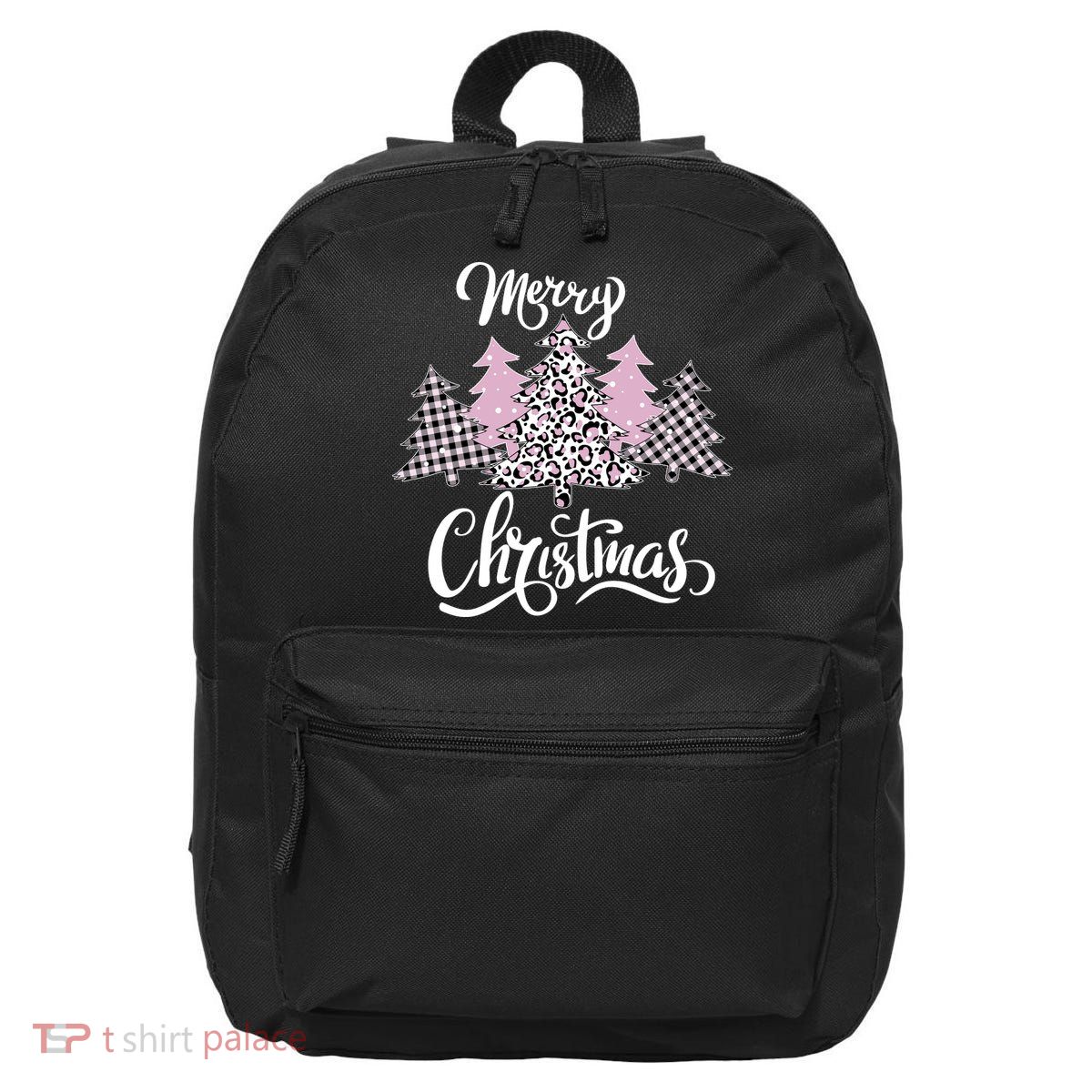 Merry Christmas Pretty And Pink 16 in Basic Backpack