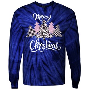 Merry Christmas Pretty And Pink Tie-Dye Long Sleeve Shirt