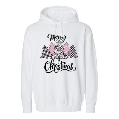 Merry Christmas Pretty And Pink Garment-Dyed Fleece Hoodie