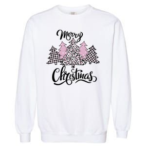 Merry Christmas Pretty And Pink Garment-Dyed Sweatshirt