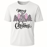 Merry Christmas Pretty And Pink Cooling Performance Crew T-Shirt