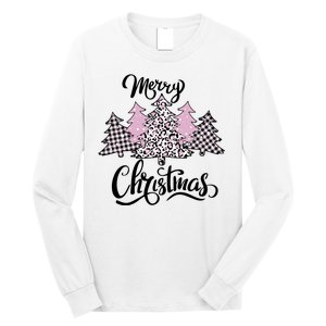 Merry Christmas Pretty And Pink Long Sleeve Shirt