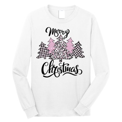 Merry Christmas Pretty And Pink Long Sleeve Shirt