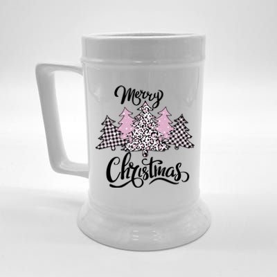 Merry Christmas Pretty And Pink Beer Stein