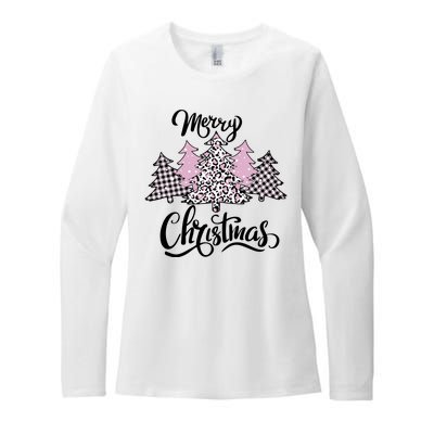 Merry Christmas Pretty And Pink Womens CVC Long Sleeve Shirt