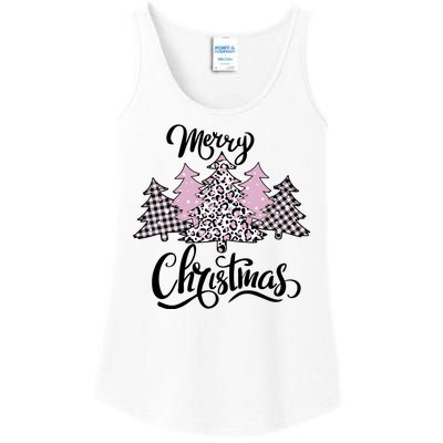 Merry Christmas Pretty And Pink Ladies Essential Tank