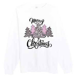 Merry Christmas Pretty And Pink Premium Crewneck Sweatshirt