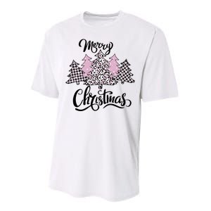 Merry Christmas Pretty And Pink Performance Sprint T-Shirt