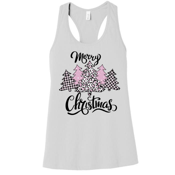 Merry Christmas Pretty And Pink Women's Racerback Tank