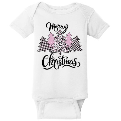 Merry Christmas Pretty And Pink Baby Bodysuit