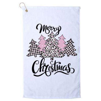 Merry Christmas Pretty And Pink Golf Towel