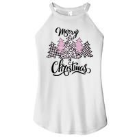 Merry Christmas Pretty And Pink Women’s Perfect Tri Rocker Tank