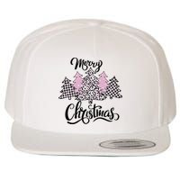 Merry Christmas Pretty And Pink Wool Snapback Cap