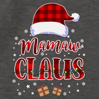 Mamaw Claus Plaid Pattern Ornat Santa Christmas Gift Vector Backpack