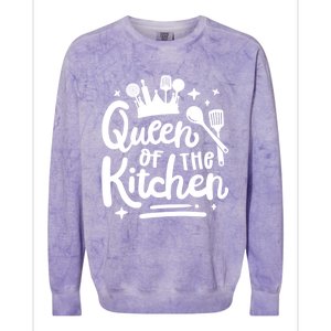 Mom Cooking Queen Of Kitchen Baking Kitchen Mom Mother's Day Gift Colorblast Crewneck Sweatshirt