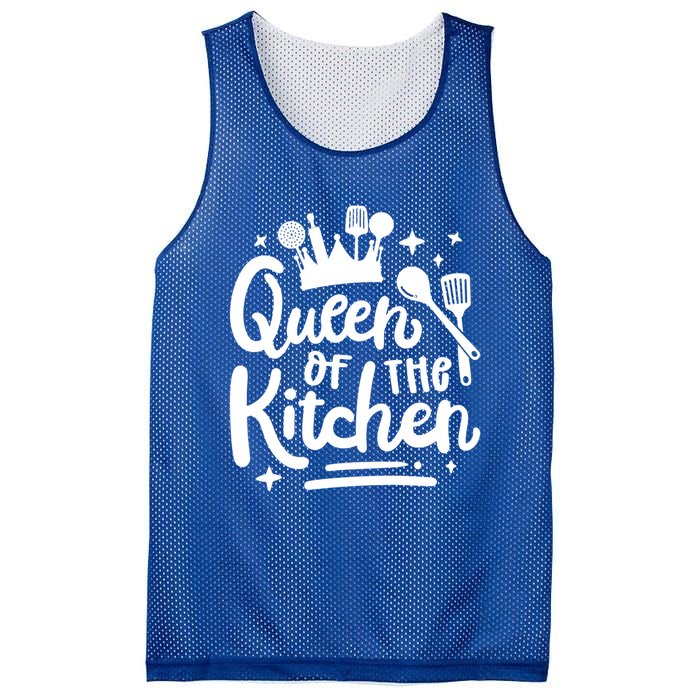 Mom Cooking Queen Of Kitchen Baking Kitchen Mom Mother's Day Gift Mesh Reversible Basketball Jersey Tank