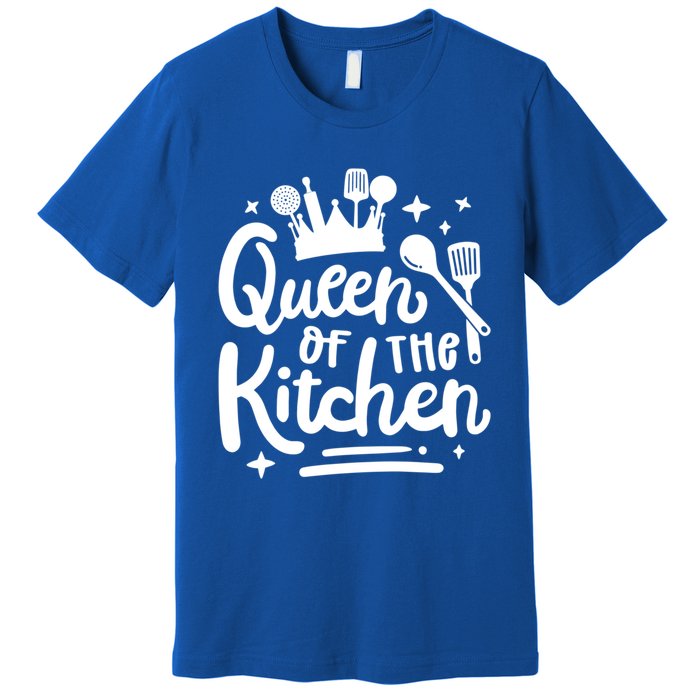 Mom Cooking Queen Of Kitchen Baking Kitchen Mom Mother's Day Gift Premium T-Shirt