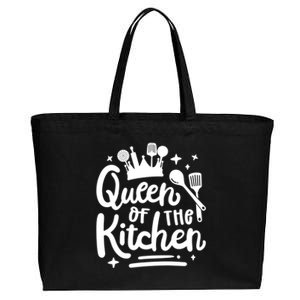 Mom Cooking Queen Of Kitchen Baking Kitchen Mom Mother's Day Gift Cotton Canvas Jumbo Tote