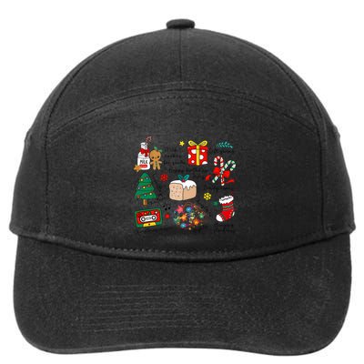 Merry Christmas Quote Happy Birthday Jesus 7-Panel Snapback Hat