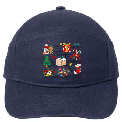 Merry Christmas Quote Happy Birthday Jesus 7-Panel Snapback Hat