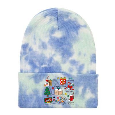 Merry Christmas Quote Happy Birthday Jesus Tie Dye 12in Knit Beanie