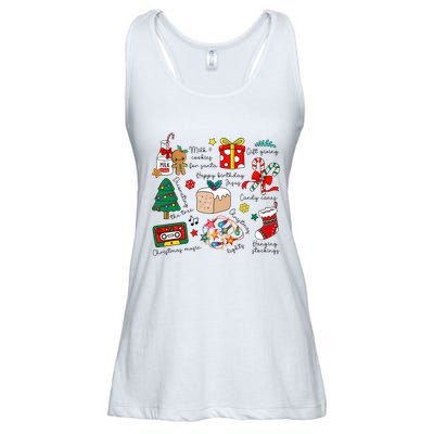 Merry Christmas Quote Happy Birthday Jesus Ladies Essential Flowy Tank