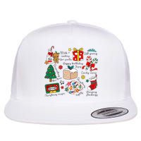 Merry Christmas Quote Happy Birthday Jesus Flat Bill Trucker Hat