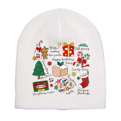 Merry Christmas Quote Happy Birthday Jesus Short Acrylic Beanie