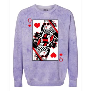 Modern Cool Queen Of Hearts Valentines Day Cool Vday Colorblast Crewneck Sweatshirt